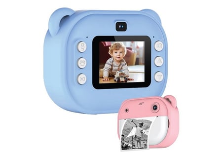 Termal Yazıcılı Çocuk Fotoğraf Makinesi 0783 ( MAVİ )