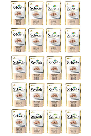 Schesir Pouch Ton Balıklı ve Somonlu Kedi Yaş Maması 85 Gr. X 20 Adet