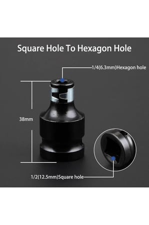 1/2 Matkap Chuck Mandrenli Adaptör Somun Sökme Makinesini Hex Bits Uç Dönüştürme Aparatı