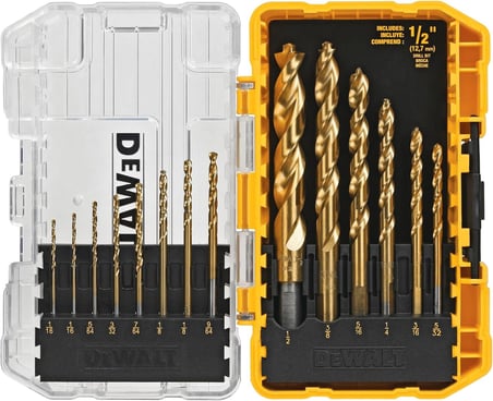 DW1354 14 parçalı titanyum matkap ucu seti, gümüş,