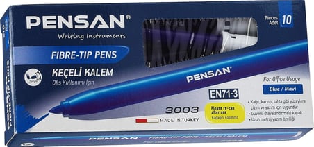 3003 Ofis Tipi Keçeli Kalem Siyah 10 Lu - PE3003KK10S