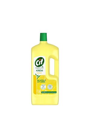 Cif Krem Yüzey Temizleyici Limon Kokulu Yağ Ve Kireç Sökücü Leke Çıkarıcı 1500 ml