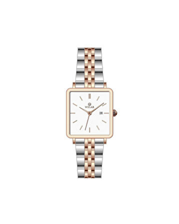 WEL3460-5 Kadın Kol Saati Gümüş Rose Renk Paslanmaz Çelik Kordon