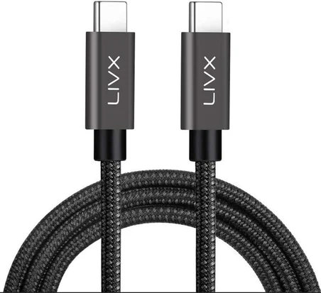 Solid 100w 5a Type C To Type C PD 2.0 5 Gbps 25 CM Hızlı Şarj Ve Data Kablosu Halat Örgülü Space Gray TCT-25