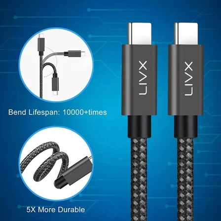 Solid 100w 5a Type C To Type C PD 2.0 5 Gbps 25 CM Hızlı Şarj Ve Data Kablosu Halat Örgülü Space Gray TCT-25