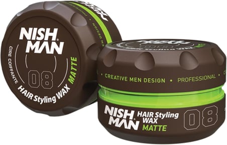 Nishman Saç Şekillendirici Wax 08 Matte, 150 ML | Tüm Saç Tipleri | Ekstra Güçlü, Doğal ve Matt Görünüm