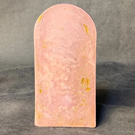 Uretti - Ayşe 7362 - El Yapımı Pembe Gökkuşağı Dekoratif Biblo - 6 x 12 cm