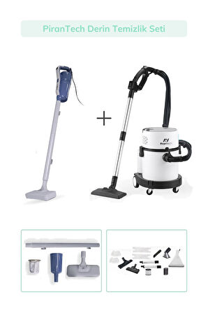 RLZ-208 Buharlı Temizlik Robotu Vakumlu Halı Koltuk Yıkama / EK340 Torbasız Elektrikli Süpürge