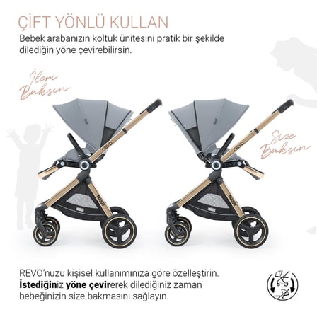 Huggy Revo 5 İn 1 Travel Bebek Arabası