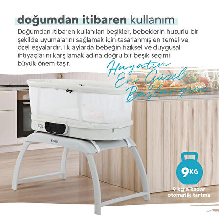 Huggy 4 In 1 Cozy Terazi Özellikli Bluetooth Müzikli Kumandalı Portatif Otomatik Sallanabilir Beşik