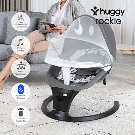 Huggy Rockie Ana Kucağı – Sensörlü, Bluetooth Müzikli, Kumandalı, Mama Tepsili