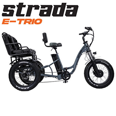 Strada E-TRIO Hidrolik Disk 20 Jant Elektrikli Üç Tekerlekli Bisiklet