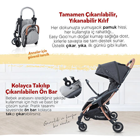Huggy Easy Go Kabin Boy Otomatik Katlanır Bebek Arabası