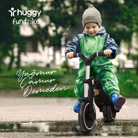 Huggy 6in1 FunTrike 3 Tekerlekli Bebek Bisikleti |Ebeveyn Kontrollü, Katlanabilir ve Denge Modlu