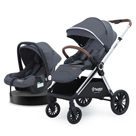 Huggy Mate 5 in 1 Extra Parlak Çift Yönlü Travel Bebek Arabası