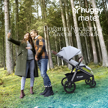 Huggy Mate 5 in 1 Extra Parlak Çift Yönlü Travel Bebek Arabası