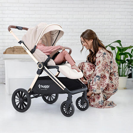 Huggy Mate 5 in 1 Extra Parlak Çift Yönlü Travel Bebek Arabası