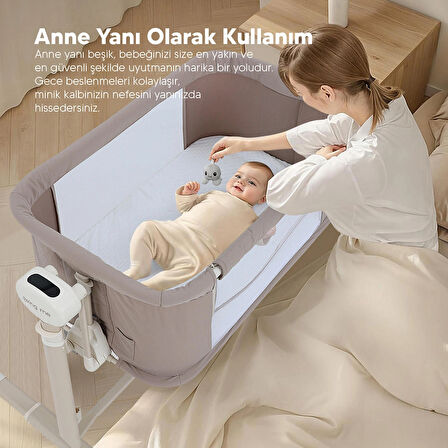 Huggy Swing Me Akıllı Beşik – Sensörlü, Anne Yanı Oyun Parkı ve Portbebe