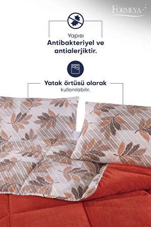 Formeya Çift Kişilik Lüx Wellsoft Yorgan Çift Taraflı Yastık Kılıflı 195x215 cm Yorgan + Yastık Kılıfı Set