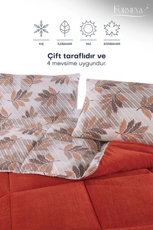 Formeya Çift Kişilik Lüx Wellsoft Yorgan Çift Taraflı Yastık Kılıflı 195x215 cm Yorgan + Yastık Kılıfı Set