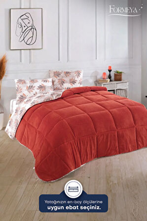 Formeya Çift Kişilik Lüx Wellsoft Yorgan Çift Taraflı Yastık Kılıflı 195x215 cm Yorgan + Yastık Kılıfı Set