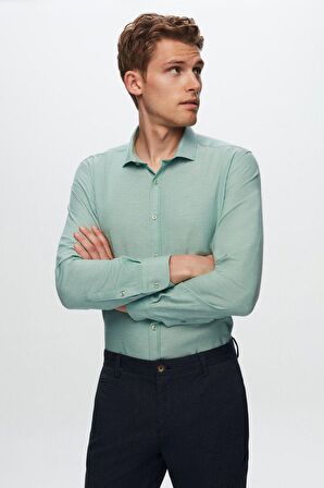 Twn Slim Fit Yesil Oxford Gömlek 6EF02ORT00288 6EF02ORT00288
