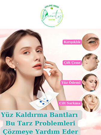 40 adet Görünmez Yüz Germe Bandı