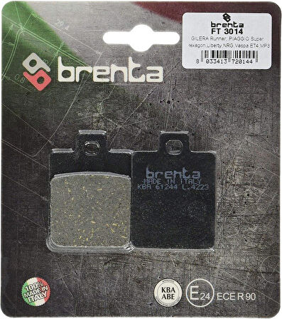 Pıaggıo S 2t 50cc 2007-14 Ön Fren Balatası Brenta Organik