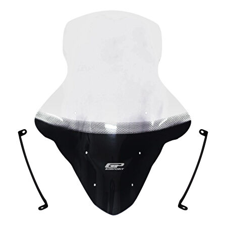 Gp Kompozit Baskılı Elcikli Ön Cam Şeffaf 74 Cm Yamaha Nmax 125 / 155 2015-2020