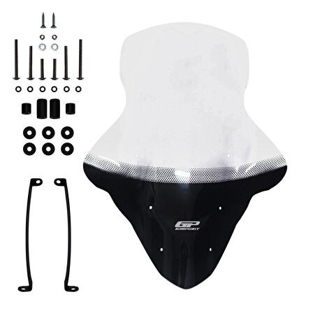Gp Kompozit Baskılı Elcikli Ön Cam Şeffaf 74 Cm Yamaha Nmax 125 / 155 2015-2020