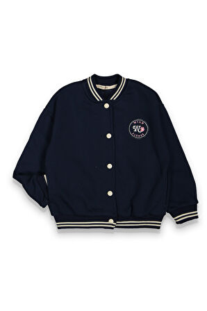 Kız Çocuk 3 İplik Oversize Kolej Ceket