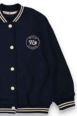 Kız Çocuk 3 İplik Oversize Kolej Ceket