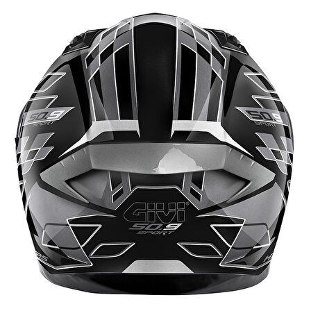 Gıvı 50.9 Assault Kapalı Kask Siyah Tıtanyum Gri LARGE
