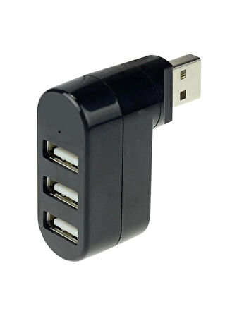 Usb 2.0 Çoklu Hub Ayırıcı 3 Port 180 Derece Dönebilir Usb Çoğaltıcı Çoklayıcı Bilgisayarlar İçin