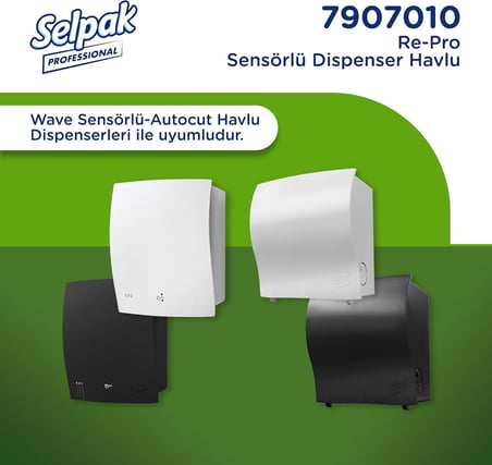 Professional Re-Pro Sensörlü Dispenser Havlu 6 Rulo 21cm x 135 m