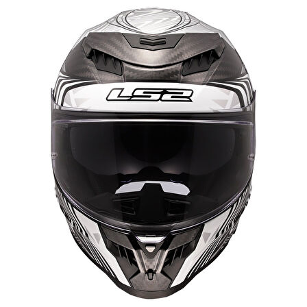 Ls2 Dragon Enthum Karbon Kapalı Kask Siyah Gri MEDIUM