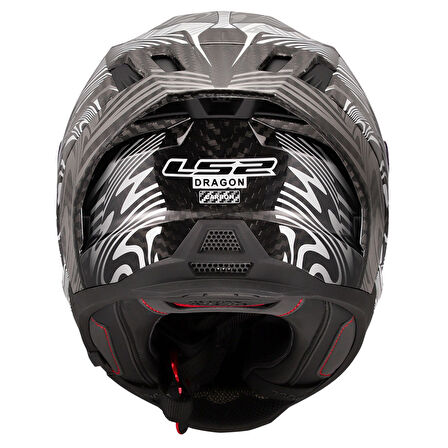 Ls2 Dragon Enthum Karbon Kapalı Kask Siyah Gri MEDIUM