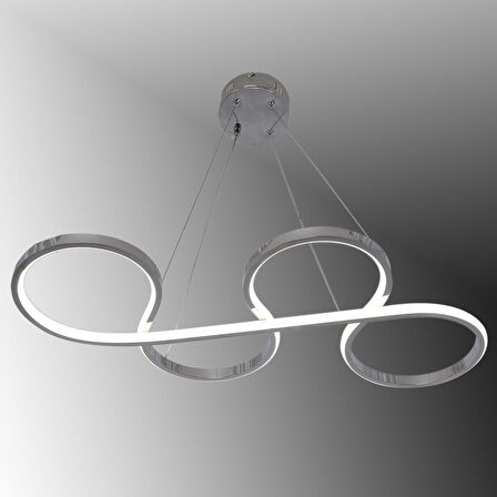 TT025-KR TT Aydınlatma Yılan Modeli Krom Kaplama 3 Renk Modüllü Led Avize