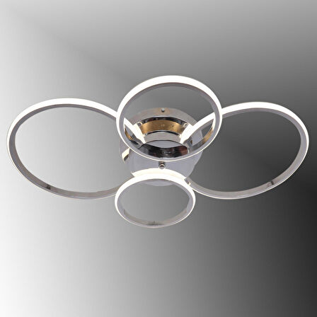TT035-4-KR TT Aydınlatma Drone Modeli Krom Kaplama 4 lü ( Gün ışığı ) Led Avize