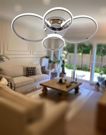 TT035-4-KR TT Aydınlatma Drone Modeli Krom Kaplama 4 lü ( Gün ışığı ) Led Avize