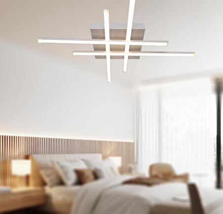 TT036-BY TT Aydınlatma Hashtag Modeli Mat Beyaz ( Beyaz Işık ) Led Avize