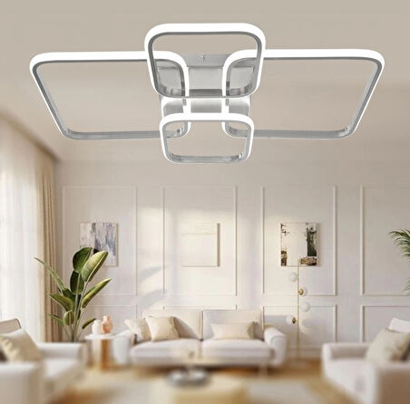 TT500-4-KR TT Aydınlatma Krom Kaplama ( Gün Işığı ) Plofonyer 4 lü Led Avize