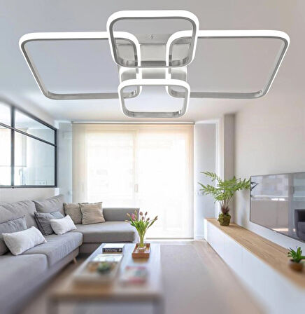 TT500-4-KR TT Aydınlatma Krom Kaplama ( Gün Işığı ) Plofonyer 4 lü Led Avize