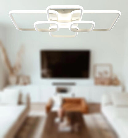 TT500-6-BY TT Aydınlatma ( Gün Işığı ) Mat Beyaz Plofonyer 6 lı Led Avize