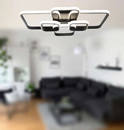 TT500-6-SY TT Aydınlatma ( Gün Işığı ) Mat Siyah Plofonyer 6 lı Led Avize