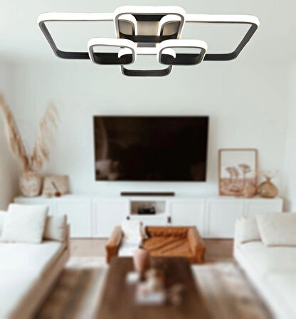 TT500-6-SY TT Aydınlatma ( Gün Işığı ) Mat Siyah Plofonyer 6 lı Led Avize