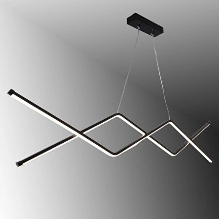 TT039-SY TT Aydınlatma Zikzak Masa Üstü Modeli Siyah ( Gün Işığı ) Led Avize