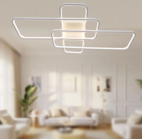 TT040-BY TT Aydınlatma Mat Beyaz Plofonyer ( Gün Işığı ) Led Avize