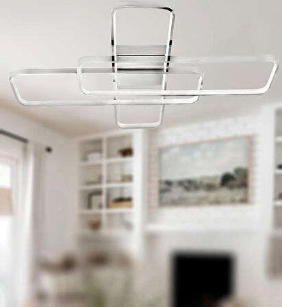 TT040-KR TT Aydınlatma Krom Kaplama Plofonyer ( Beyaz Işık ) Led Avize