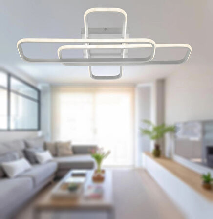 TT324-BY TT Aydınlatma ( Gün Işığı ) 57 x 17 Profil Mat Beyaz 3 lü Plofonyer Led Avize